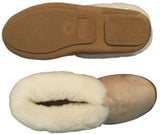 Booty Slipper - Rubber Sole - White Cream Fleece (Women's and Men's)