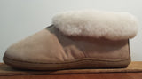 Booty Slipper - Rubber Sole - White Cream Fleece (Women's and Men's)