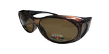fors81107b Rhinestone Ladies Light Brown Polarized Fit Over