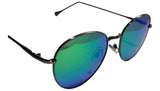 PRV30202B  Polarized Almost Round - Green Color Mirror Lens