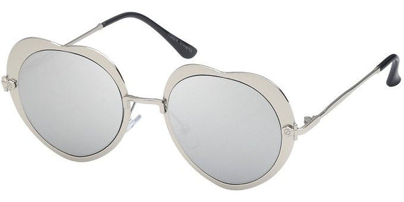 L8613q Heart Mirrored Sunglasses