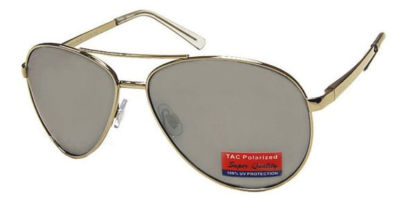 P007667B Silver Mirror Polarized Aviator Sunglasses