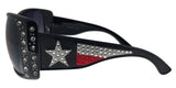 L9472qs Flag Texas Cowgirl Sunglasses