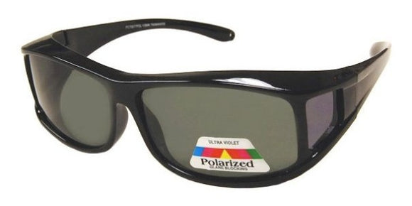fo8188b Medium Rectangle Black Polarized Fit Over Sunglasses