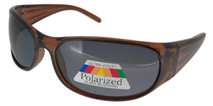 K2112B Brown Kids Polarized Wrap Sunglasses