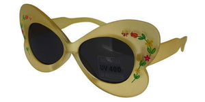 K44813B Yellow Butterfly Kids Sunglasses