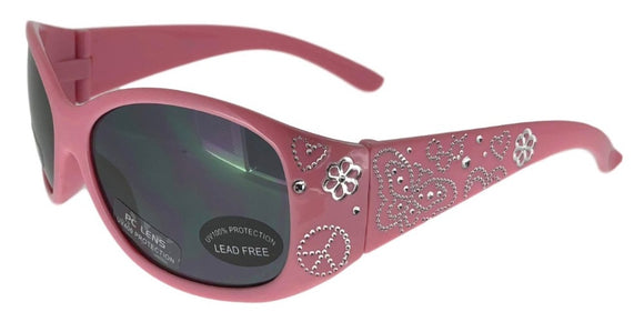 K7801QS Pink Butterfly Kids Sunglasses
