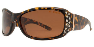 pL8919ez Brown Ladies Rhinestone Polarized Sunglasses