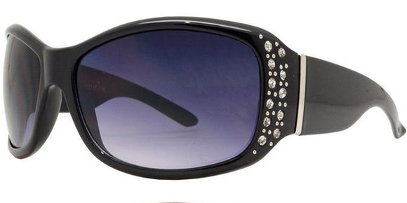 F8919EZ Black Ladies Rhinestone Sunglasses