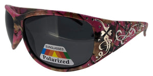 pL67413qm Pink Camo Ladies Rhinestone Polarized Sunglasses