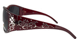 pL74130qm Red Ladies Rhinestone Polarized Sunglasses