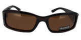 pL8493 Brown Ladies Rhinestone Polarized Sunglasses