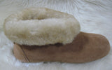 Booty Slipper - Leather Soft Sole - Stoney Fleece  (Women's and Men's)