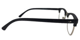 F77118GG Clear Lens Black Wood Brow Bar Sunglasses