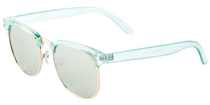 F41349 Green Silver Mirror Brow Bar Sunglasses